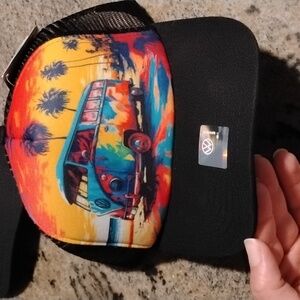 Volkswagen bus skoolie watercolor art baseball cap